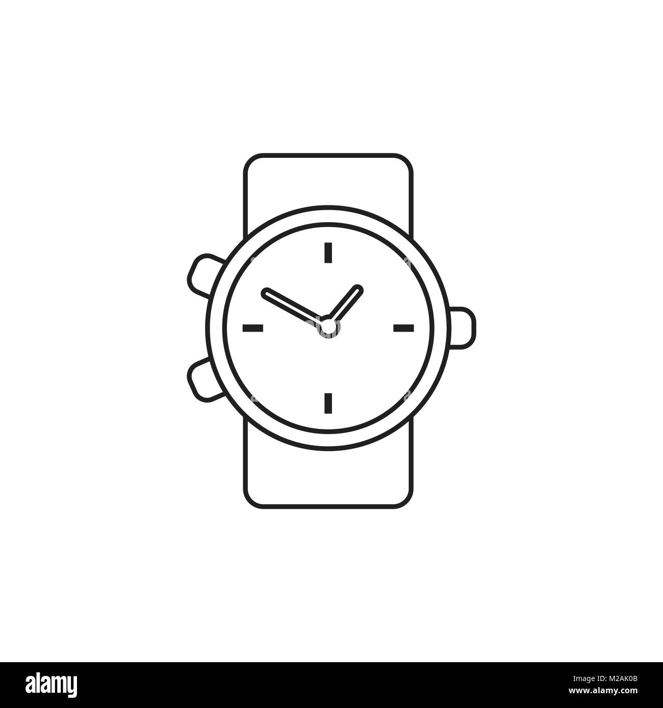 Watch vector icon in line style. Clock flat illustration Stock Vector ...