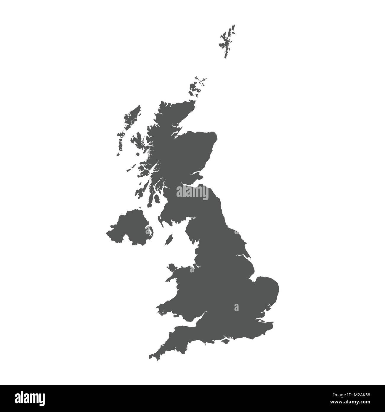 great britain vector map black icon on white background M2AK58