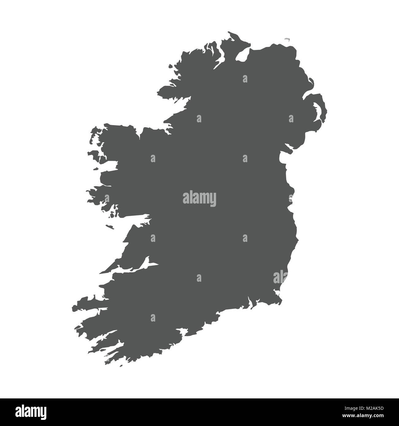 Ireland vector map. Black icon on white background. Stock Vector