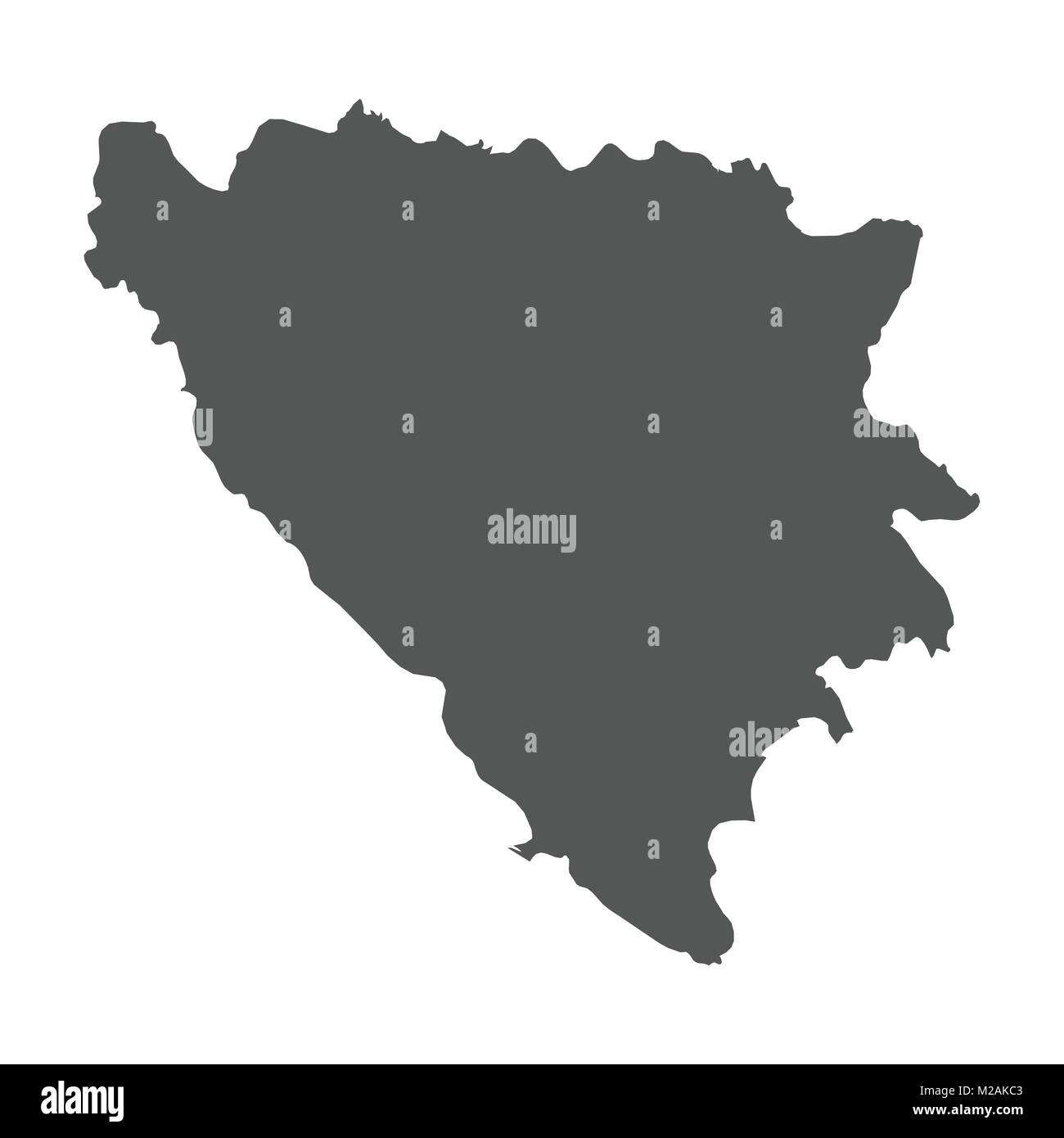 Bosnia and Herzegovina vector map. Black icon on white background Stock ...