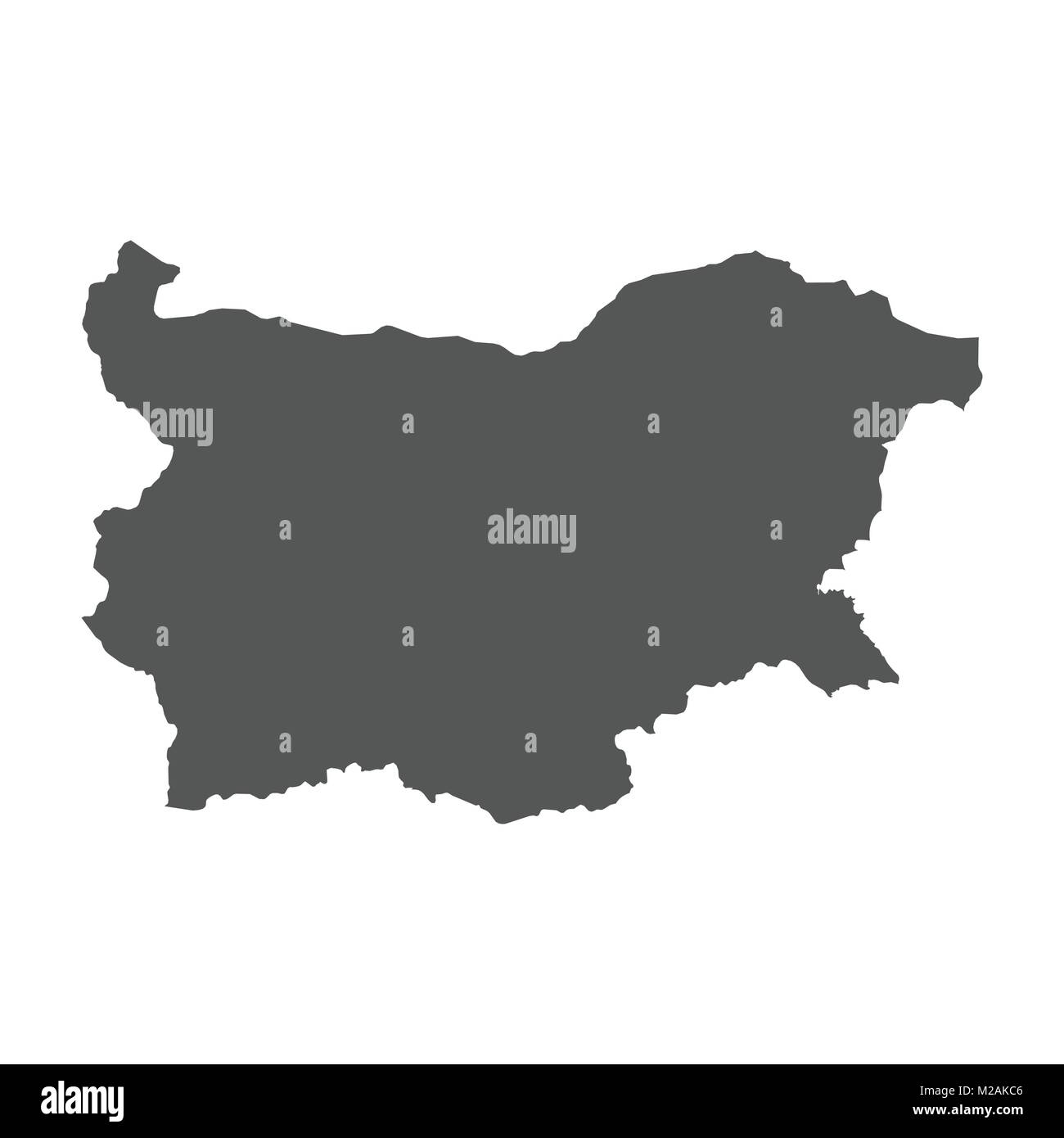 Bulgaria vector map. Black icon on white background Stock Vector Image ...