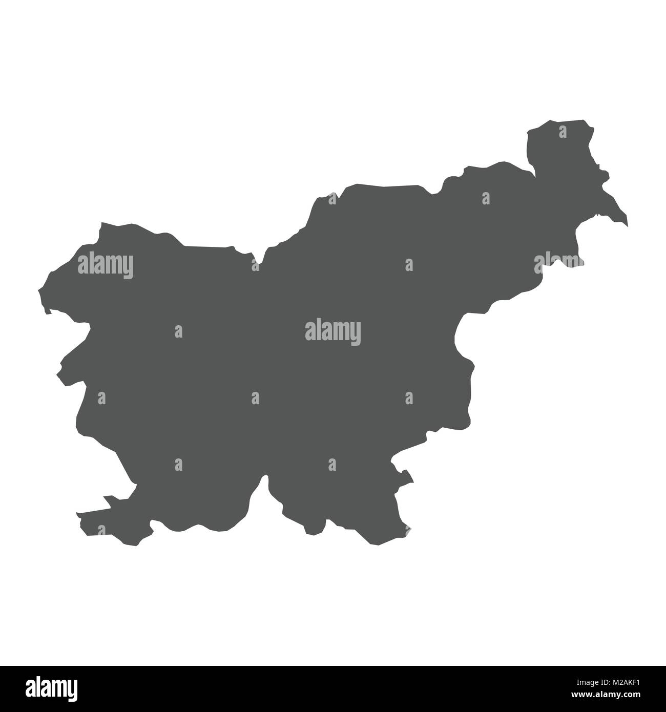 Slovenia vector map. Black icon on white background Stock Vector Image ...