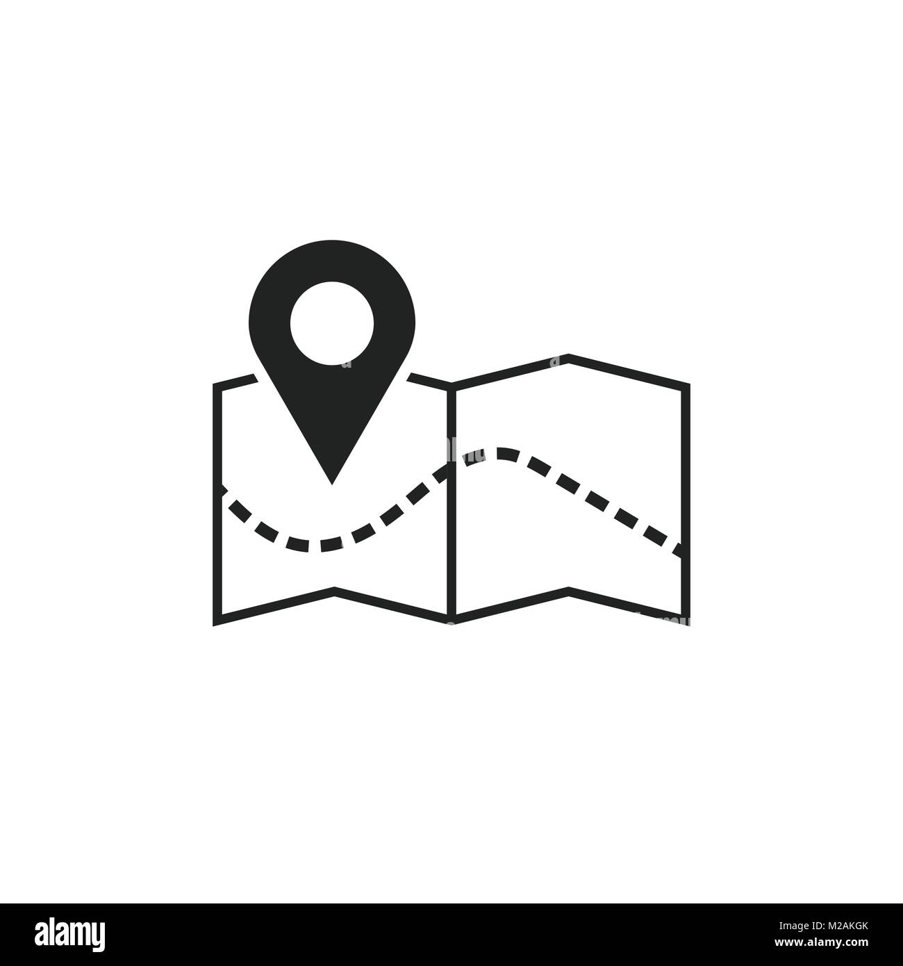 Pin on the map icon. Map gps vector illustration Stock Vector Image ...