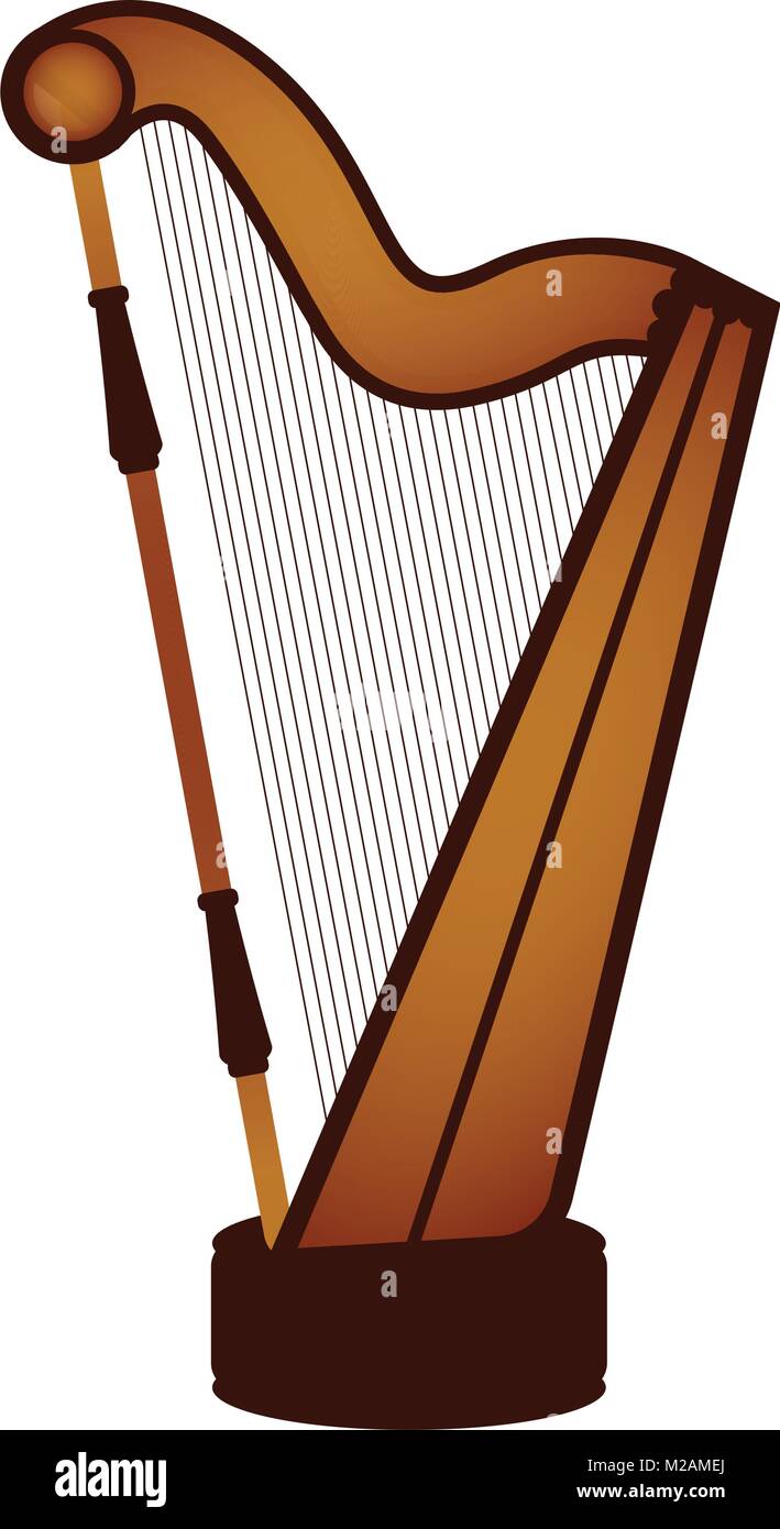 Isolated harp. Musical instrument Stock Vector Image & Art Alamy