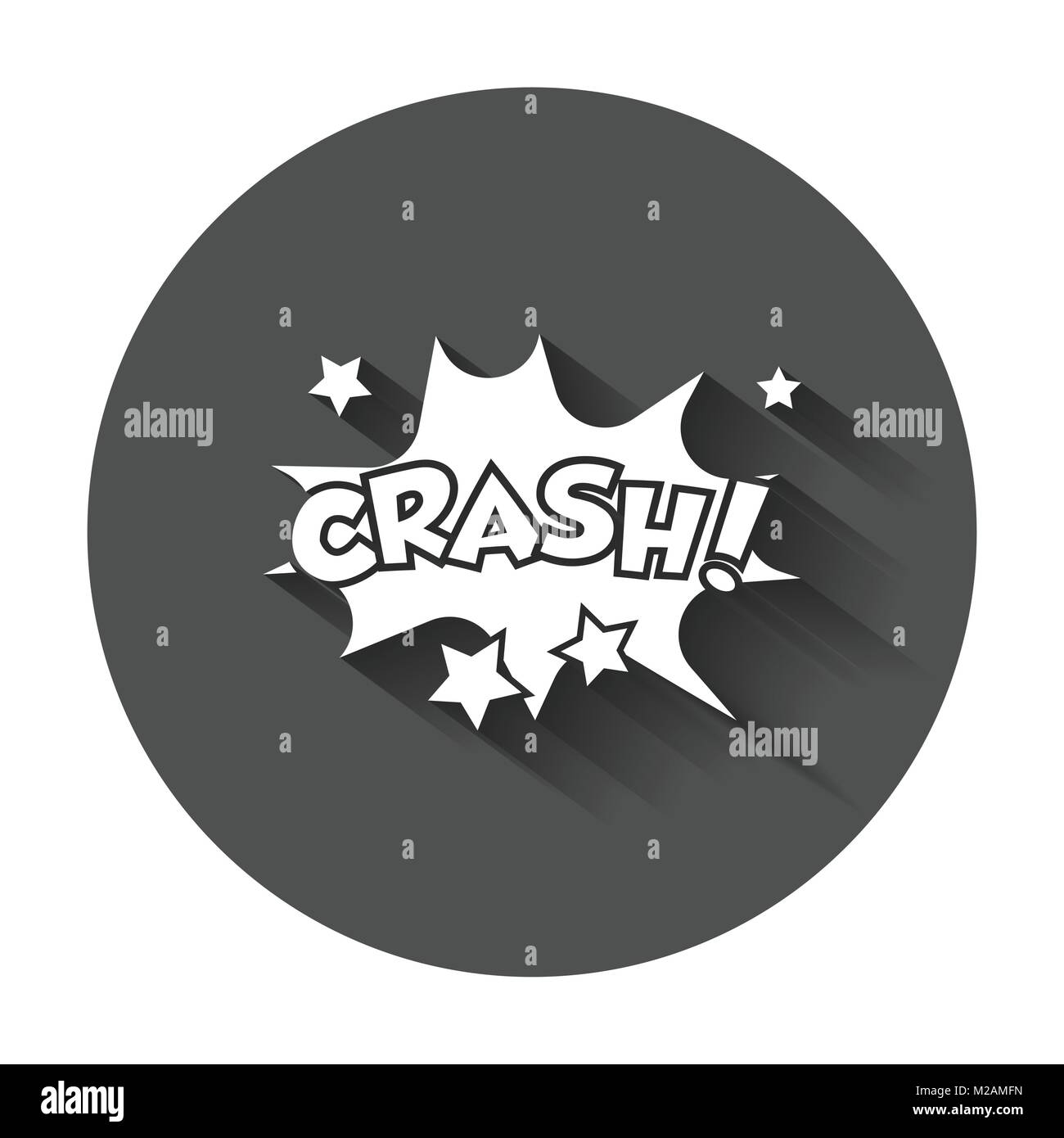 Crash comic sound effects. Sound bubble speech with word and comic