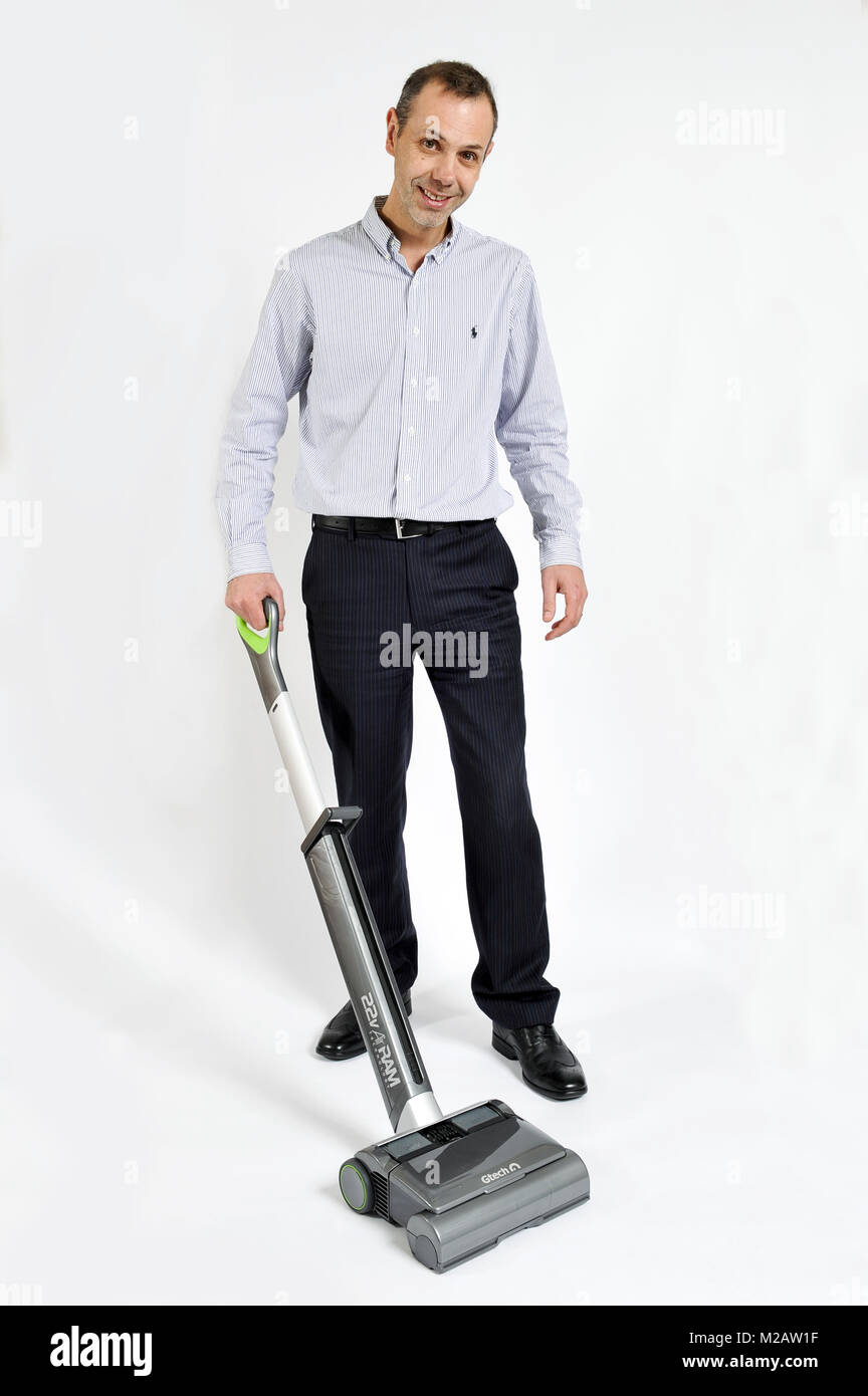 Nick Grey inventor and founder of Gtech, Greys Tecnology Ltd. It is an independent British design and manufacturing company of cordless home appliance Stock Photo