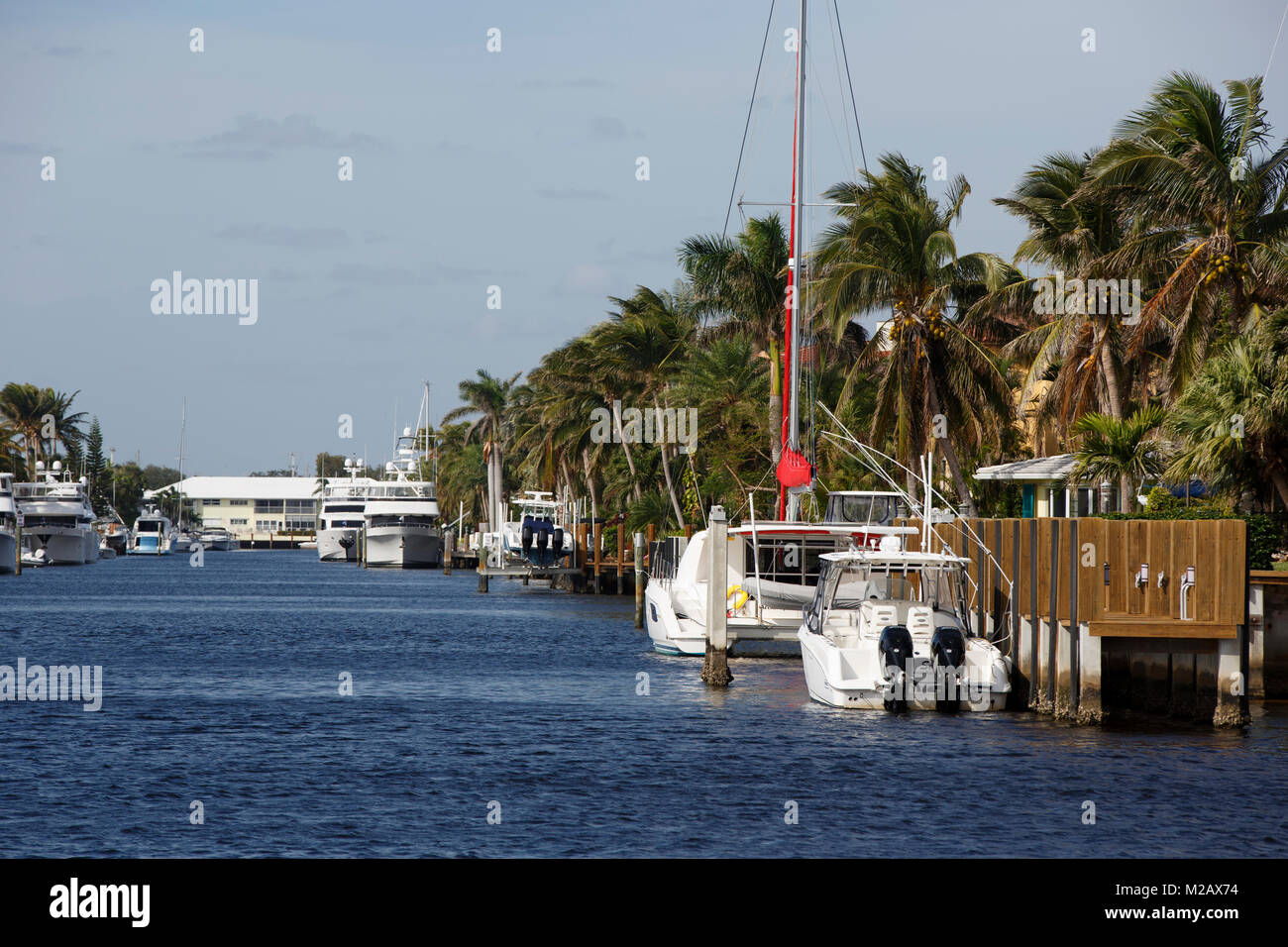 Canal, Hillsboro Beach, Florida Stock Photo Alamy