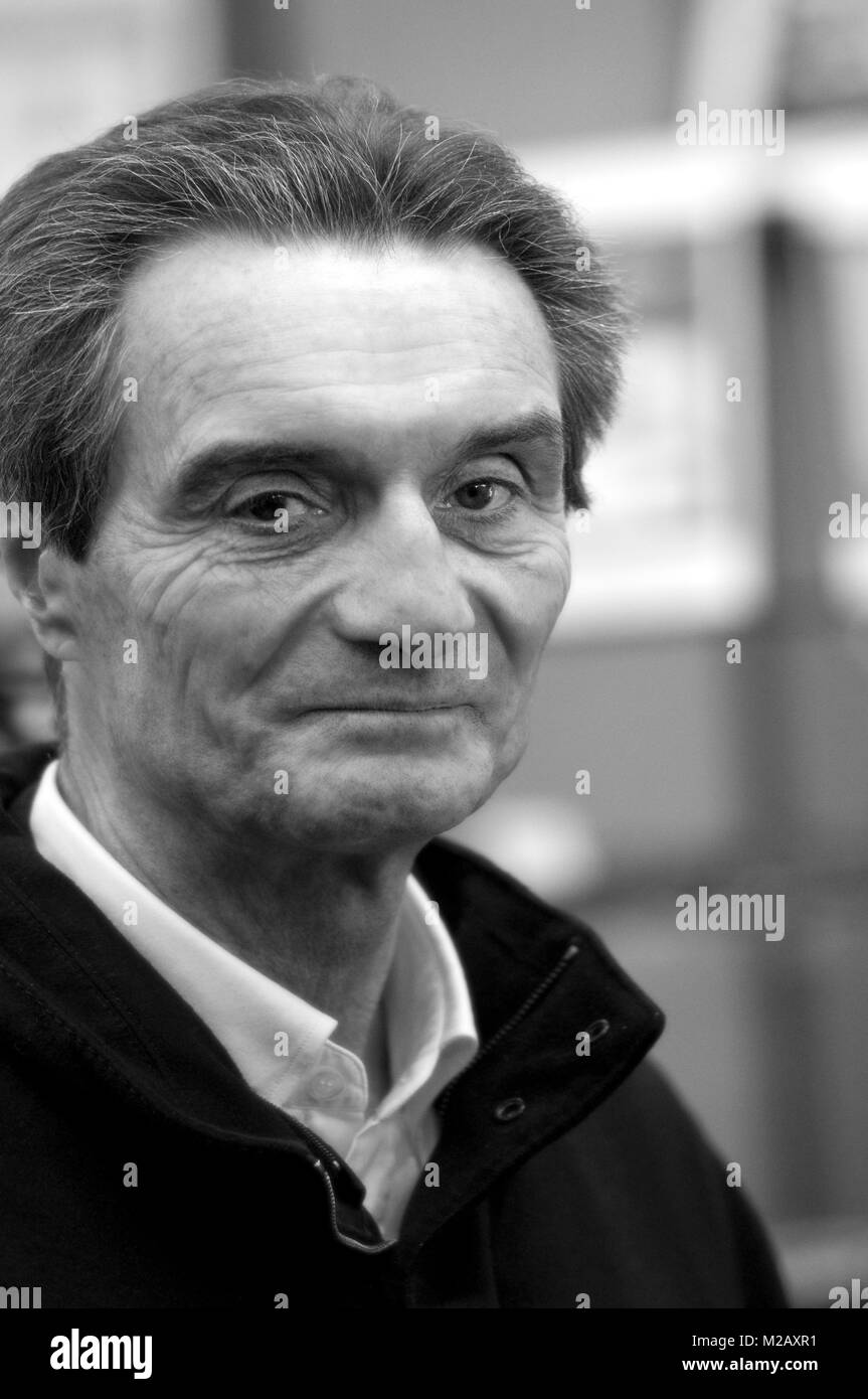 04/02/2018 Italy, Lombardy, Crema, Attilio Fontana Candidate in the 2018 Lombardy Regional Elections Stock Photo