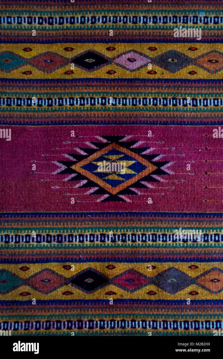 Traditional Mexican rug from Oaxaca Stock Photo Alamy