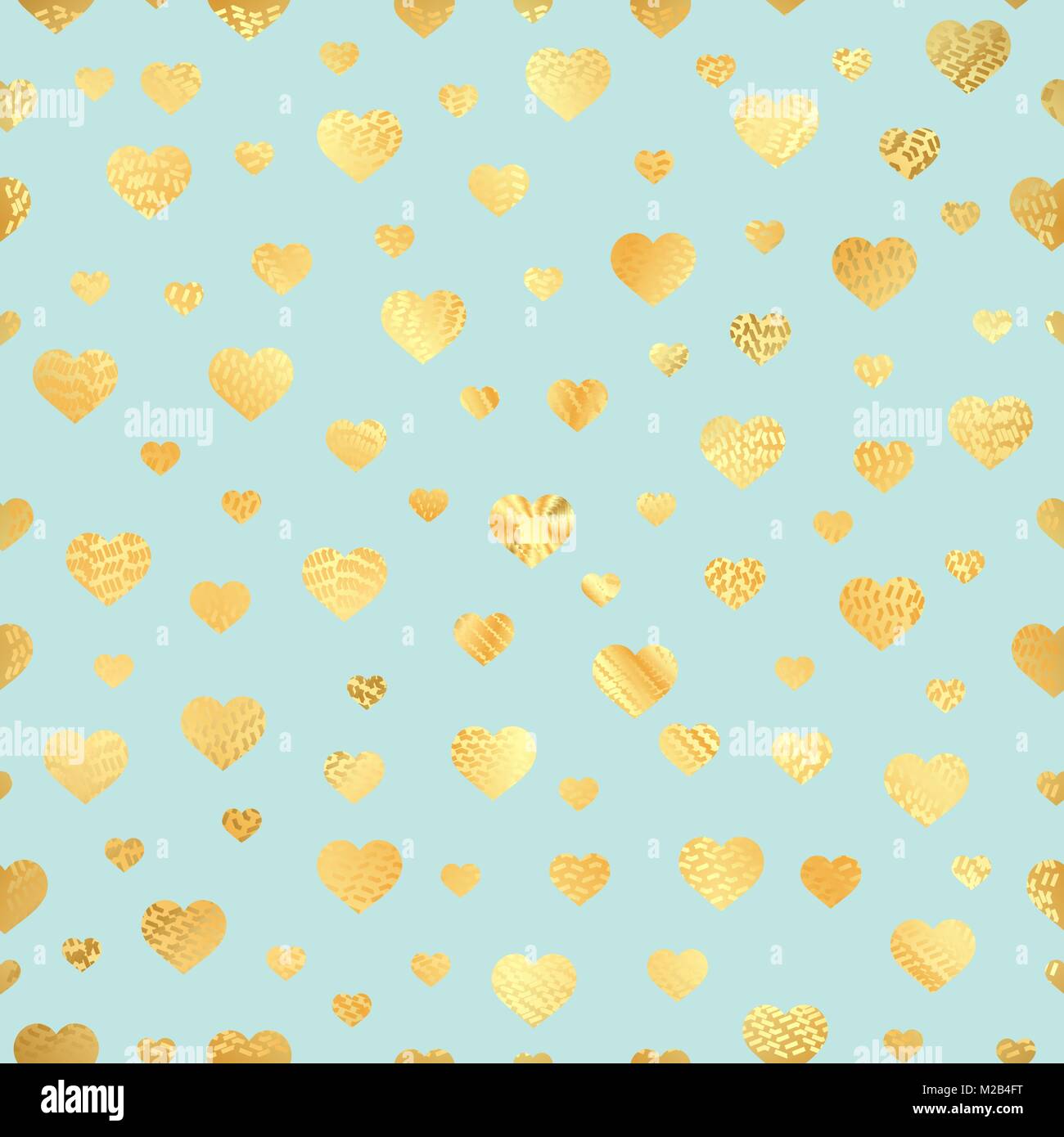 Seamless pattern with gold foil hearts. vector illustration Stock ...