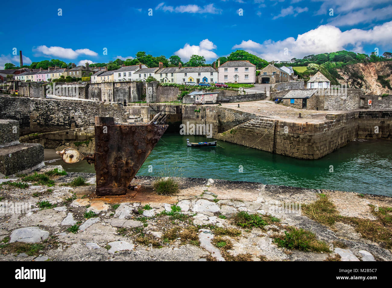 Charlestown Harbour in Summer Stock Photo