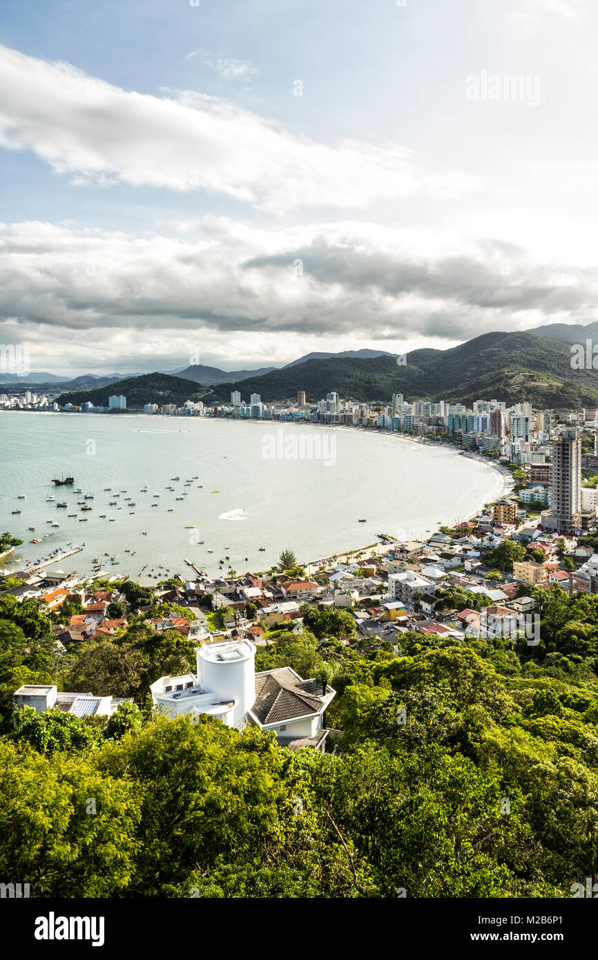 View from Encanto Belvedere. Itapema, Santa Catarina, Brazil. Stock Photo