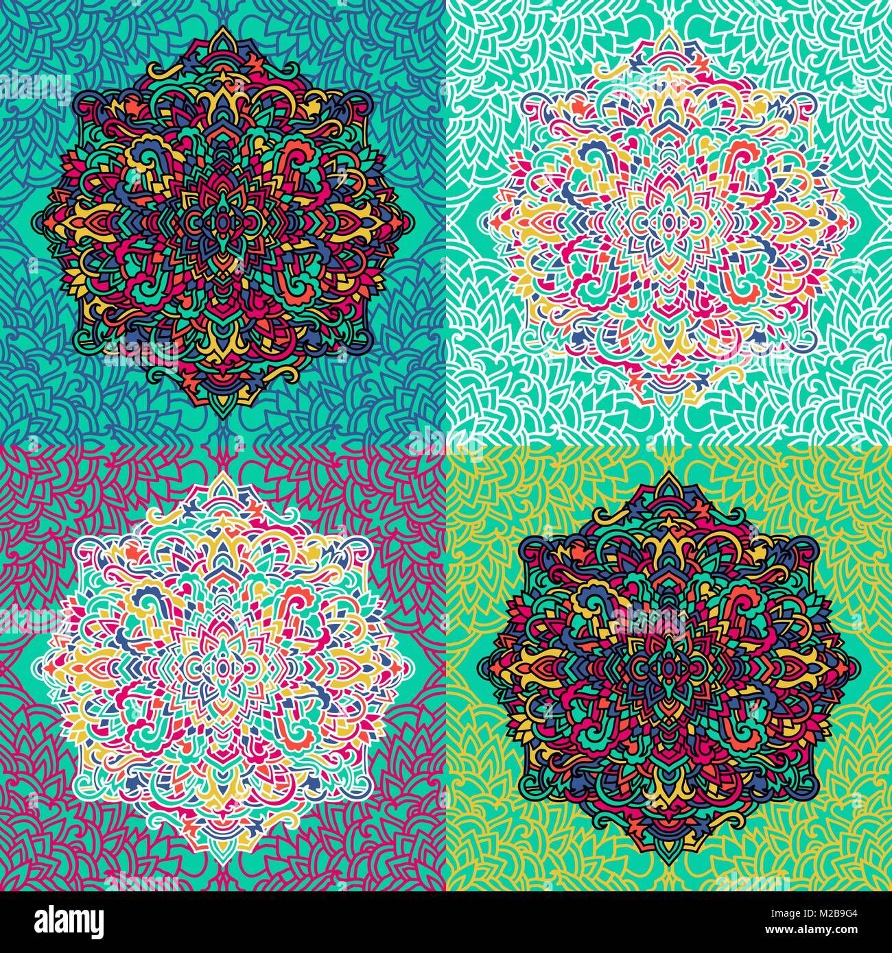Mandala pattern. Asian seamless pattern . Vector illustration Stock ...