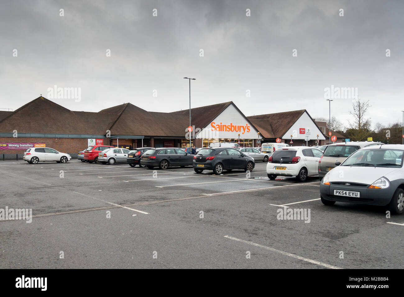 Sainsbury's and car park hi-res stock photography and images - Alamy