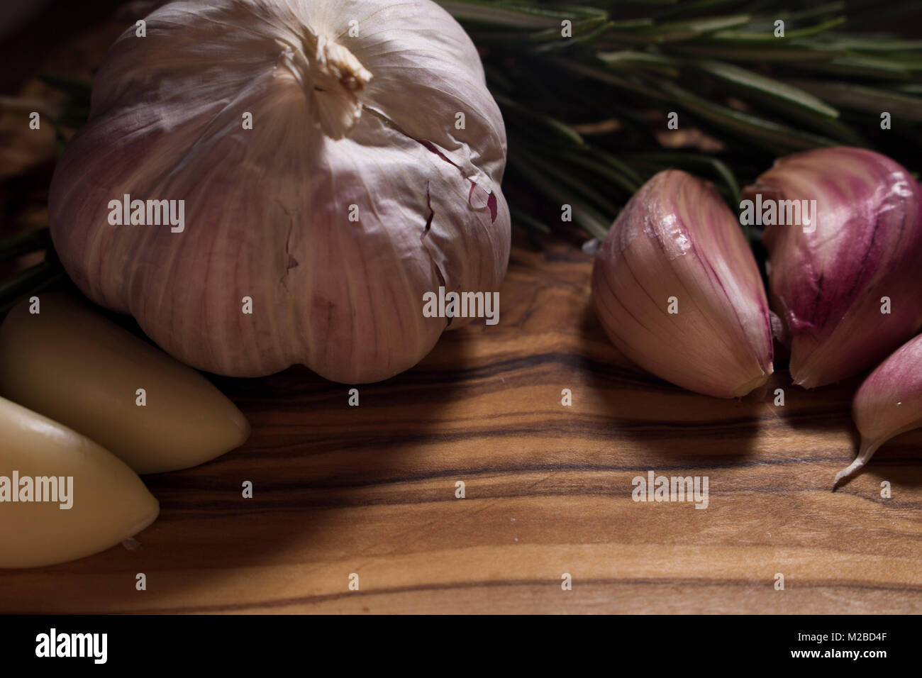 Garlic and Rosemary 1 Stock Photo