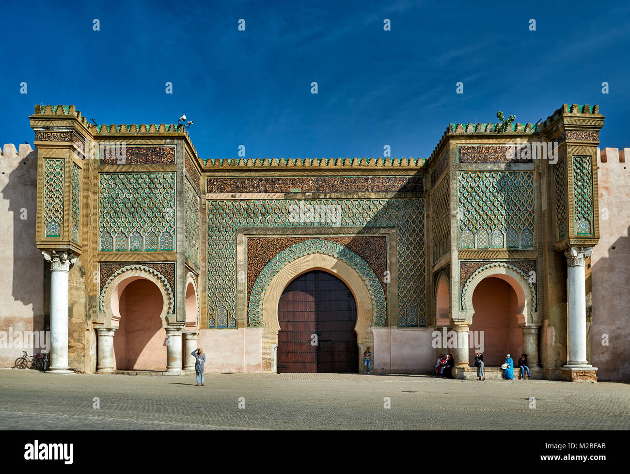 Bab Mansour city gate, Meknes, Morocco, Africa Stock Photo