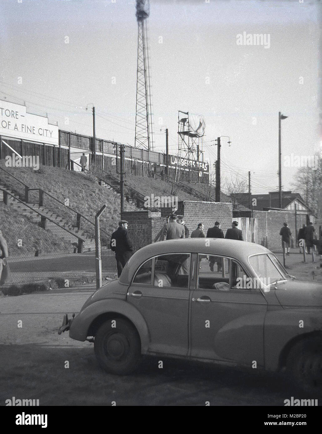 1960s, historical picture, fans arriving early at the rear of ...