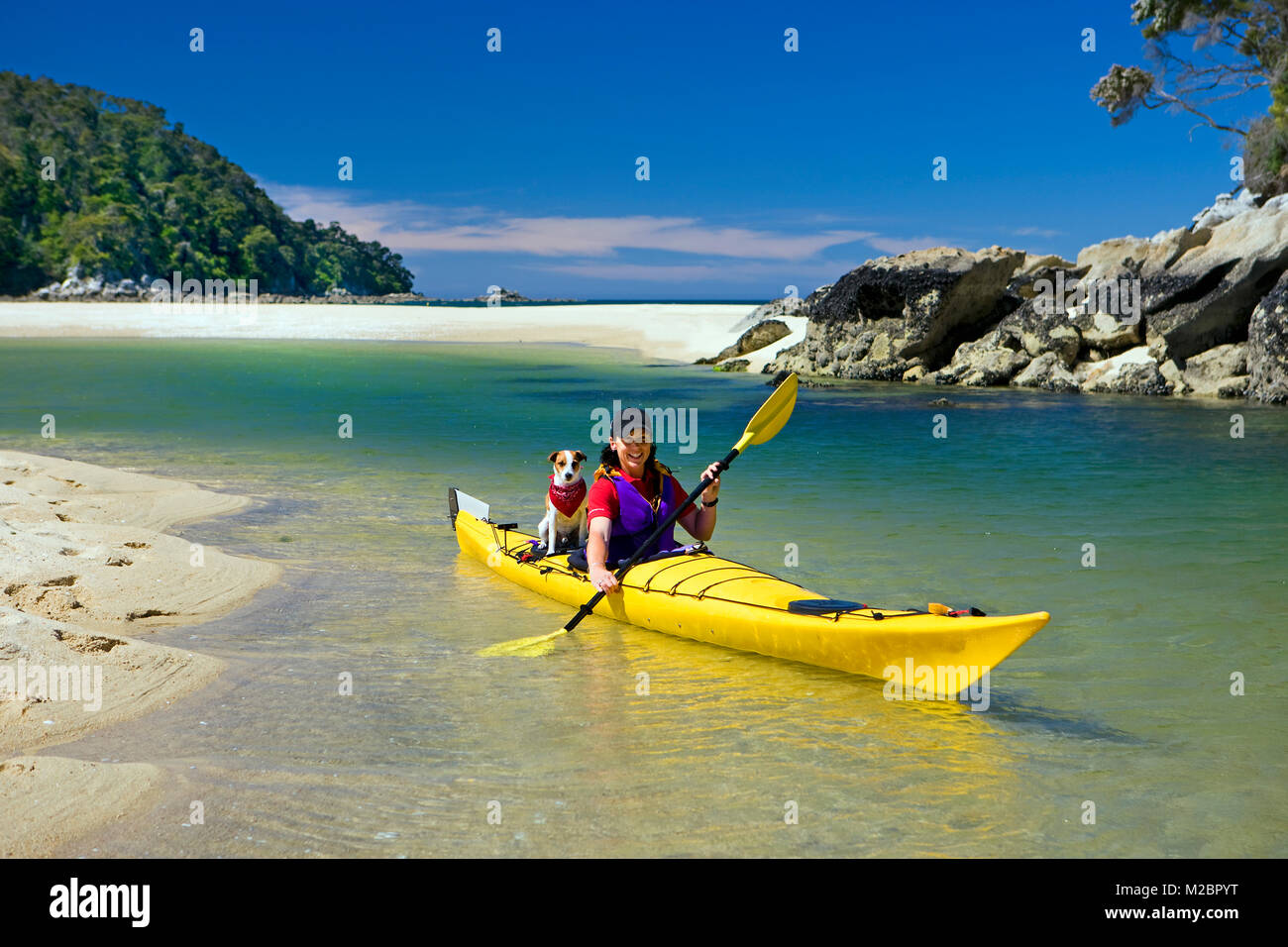 New Zealand, South Island, Abel Tasman National Park. Kayaking in