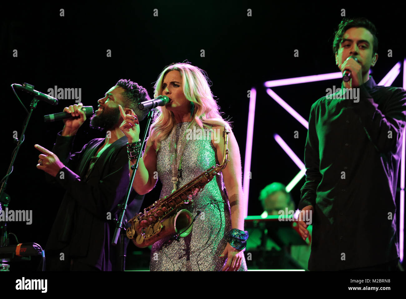 Candy Dulfer live on stage in ICE Cracow, Poland Stock Photo Alamy