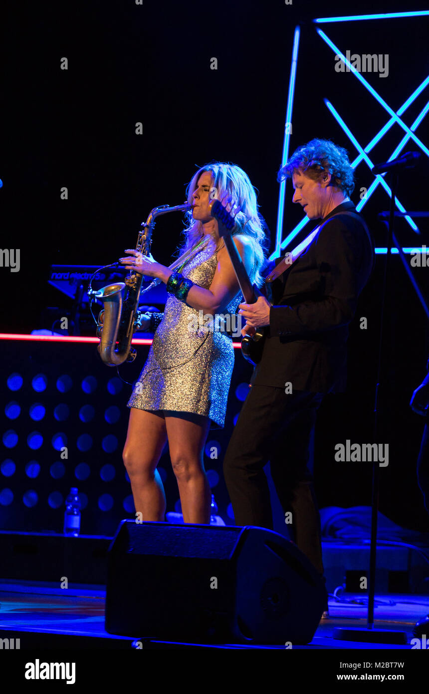 Candy Dulfer live on stage in ICE Cracow, Poland Stock Photo Alamy