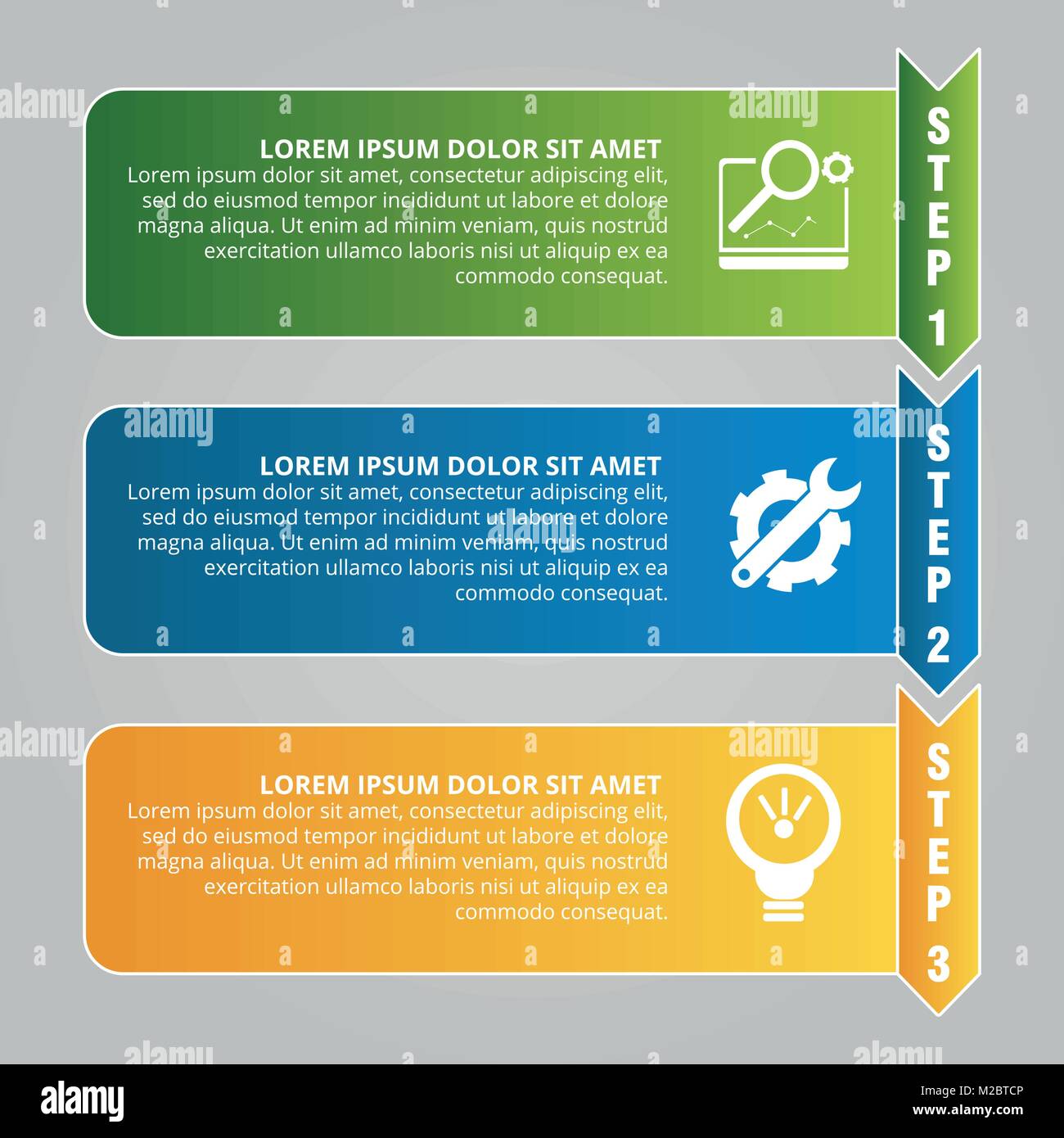Modern vector illustration. Infographic template with three elements ...