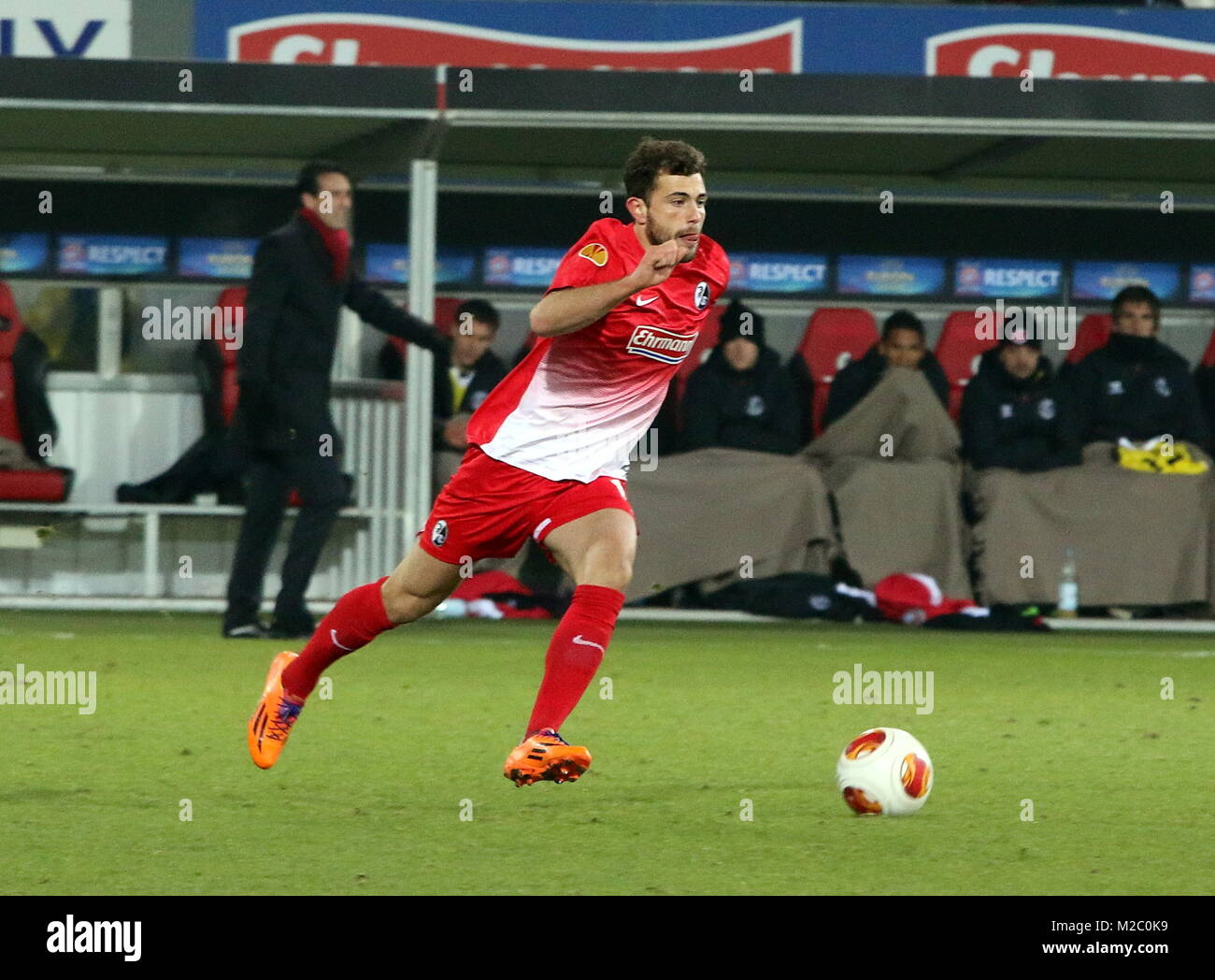 Admir MEHMEDI - Fussball-Europa-League: 6. Spieltag, SC Freiburg vs. FC Sevilla Stock Photo