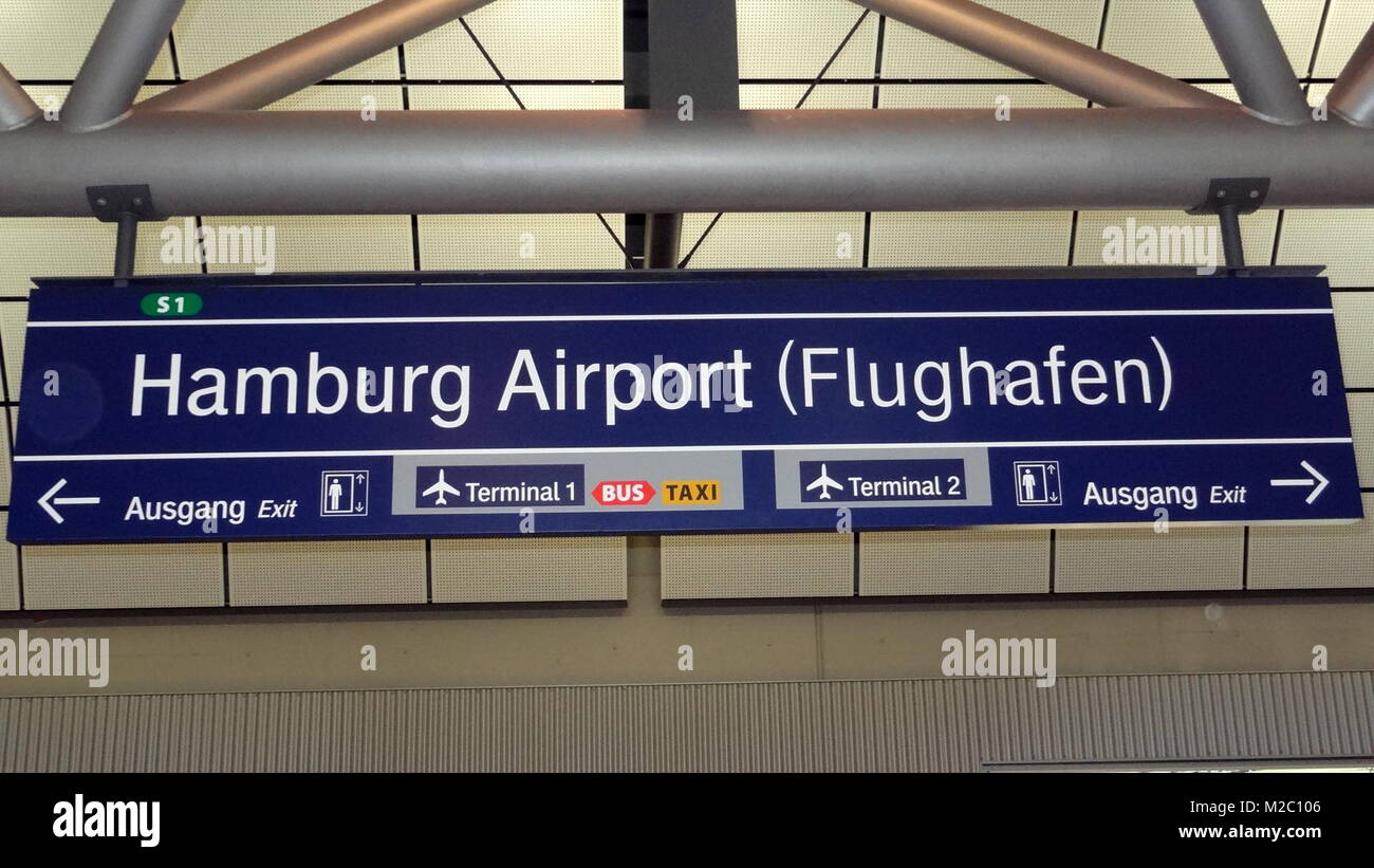 Flughafen / Airport von Hamburg / Deutschland / Germany Stock Photo