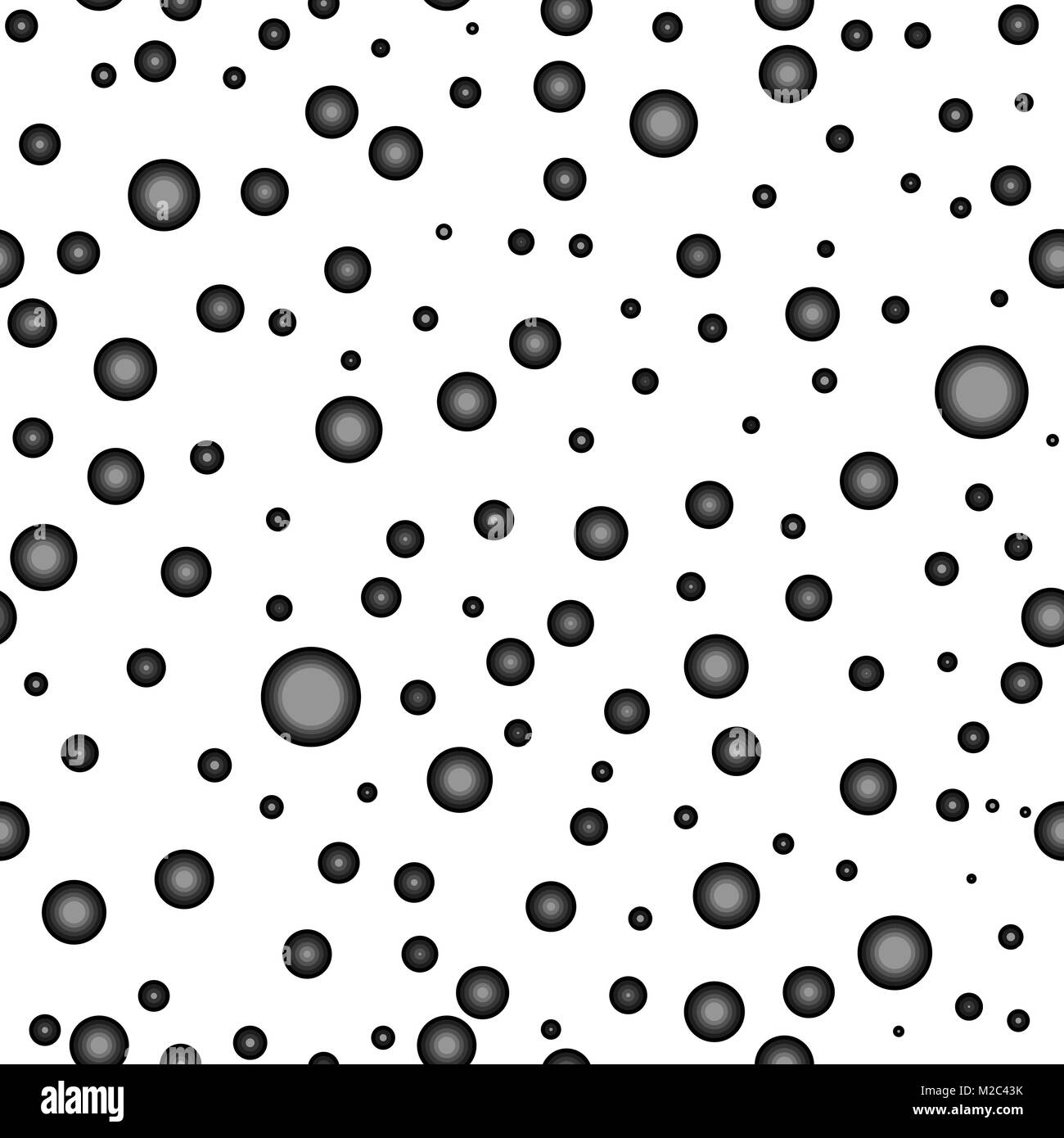 Abstract background with black and white circles. Seamless pattern ...