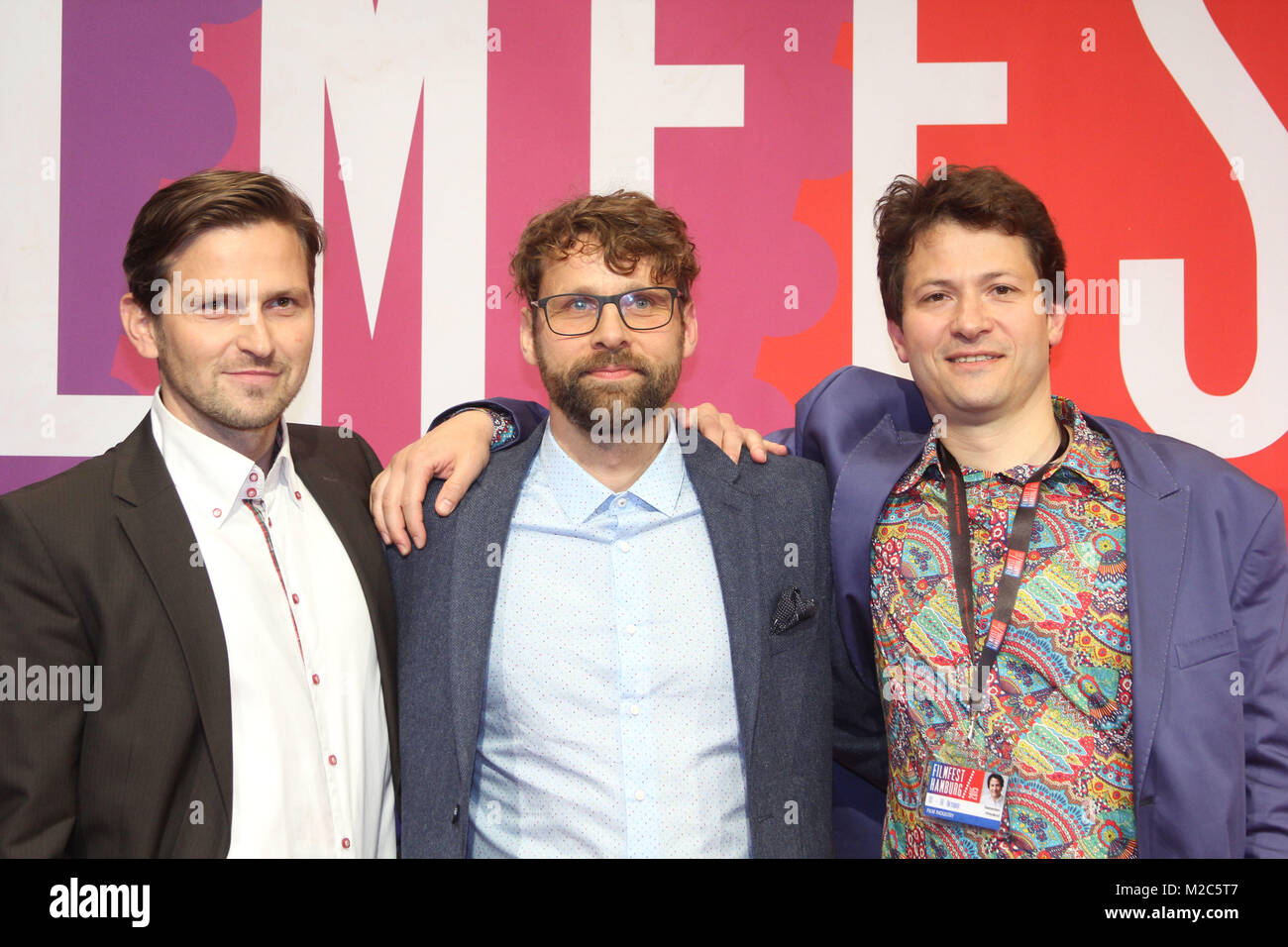 Sebastian Weyland, Hanno Olderdissen, Knut Jaeger, Filmfest - Film Familie verpflichtet, Hamburg, 09.10.2015 Stock Photo