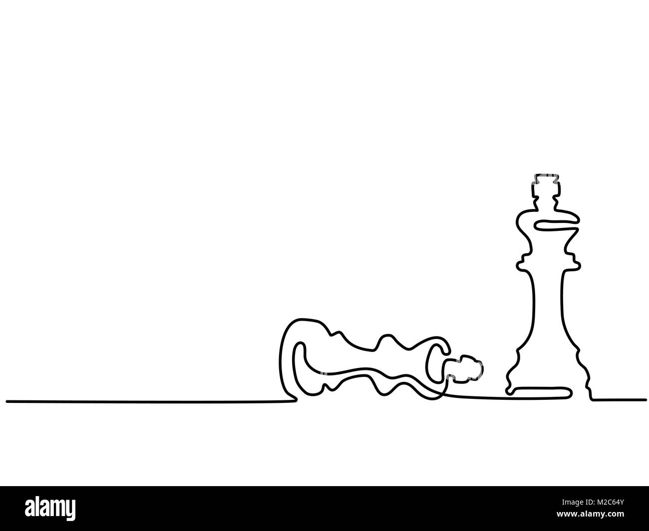Chess pieces queen and king Stock Vector