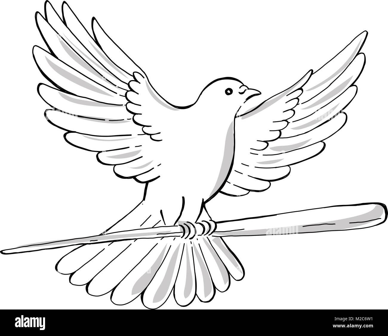 Dove Bird Front With Spread Wings. Vector Flying Dove Pigeon Sketch Icon  Royalty Free SVG, Cliparts, Vectors, and Stock Illustration. Image  151333838.