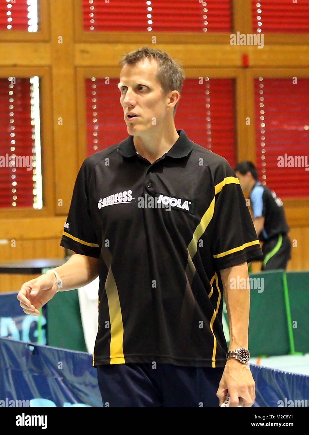 Jörg Roßkopf, Bundestrainer der deutschen Tischtennis-Nationalmannschaft beim Sommerlehrgang deutsche Tischtennis-Nationalmannschaft (Herren) in Hinterzarten Stock Photo