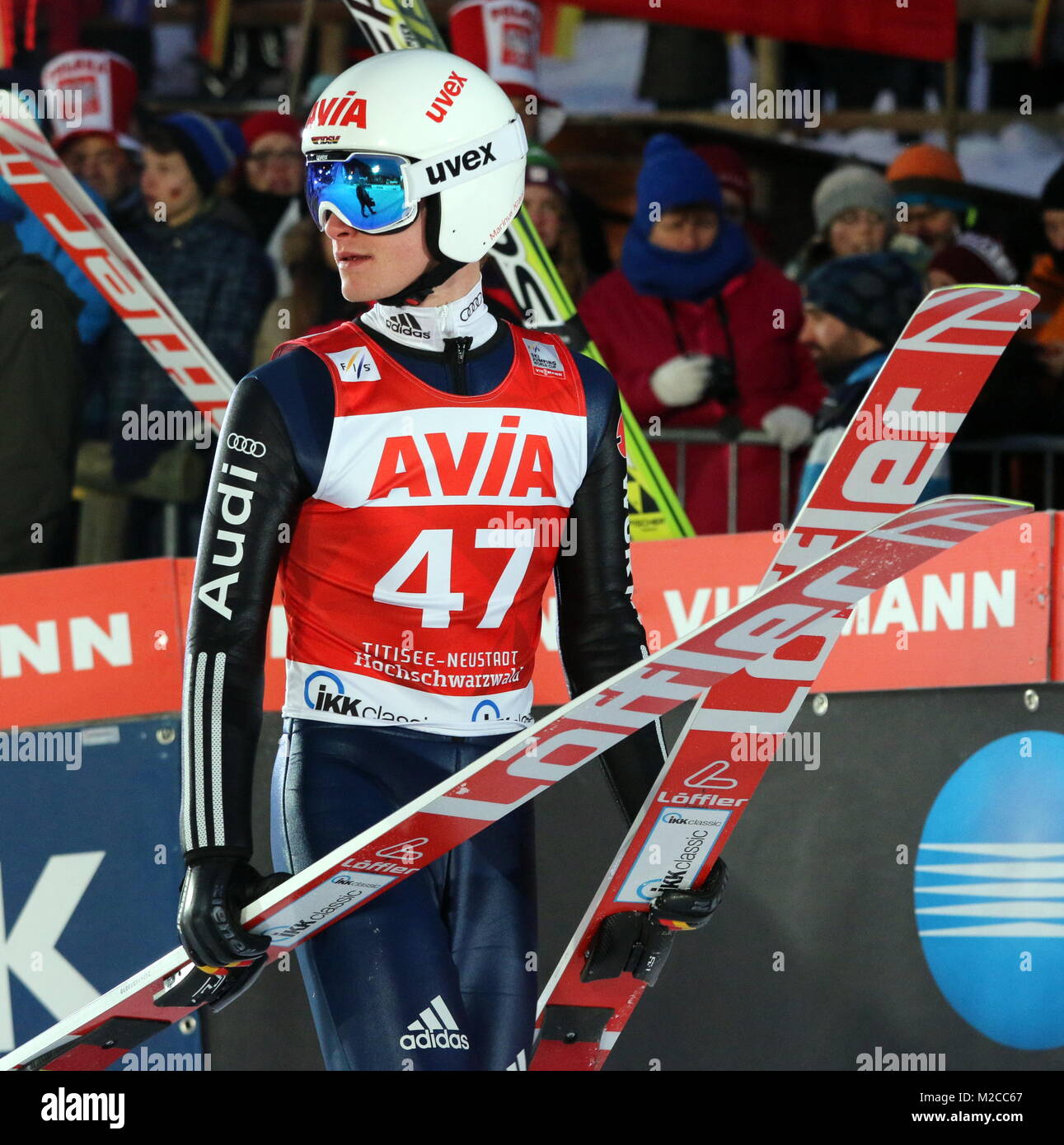 Skispringer Marinus KRAUS (Oberaudorf), 2. Wettkampf Weltcup-Skispringen  Tititsee-Neustadt Stock Photo - Alamy