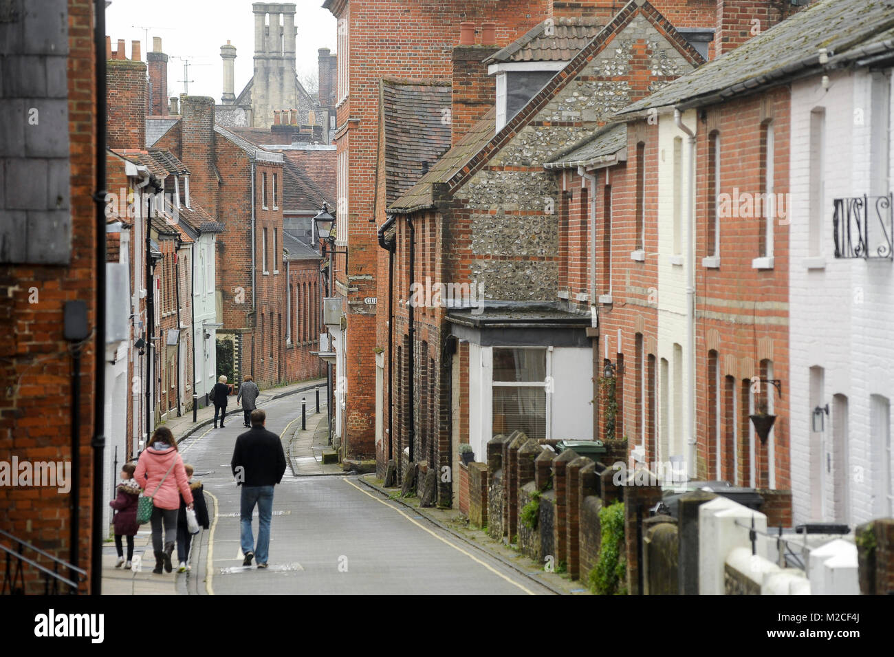 Canon Street in Winchester, Hampshire, England, United Kingdom. April