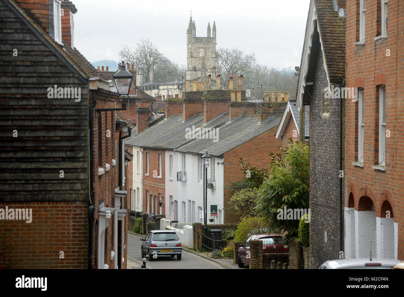 Canon Street and Winchester College in Winchester, Hampshire, England