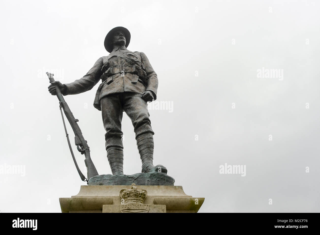 King's Royal Rifle Corps Memorial from 1922 by John Tweedt in Historic Centre of Winchester, Hampshire, England, United Kingdom. 3rd April 2015 © Wojc Stock Photo