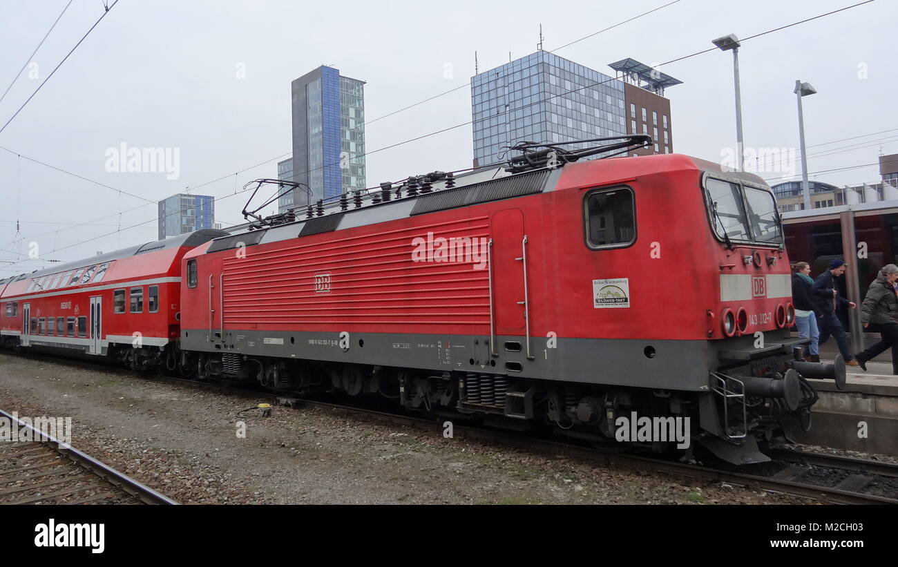 Busse und Bahnen im Regioverkehrsverbund (RVF) Freiburg Stock Photo