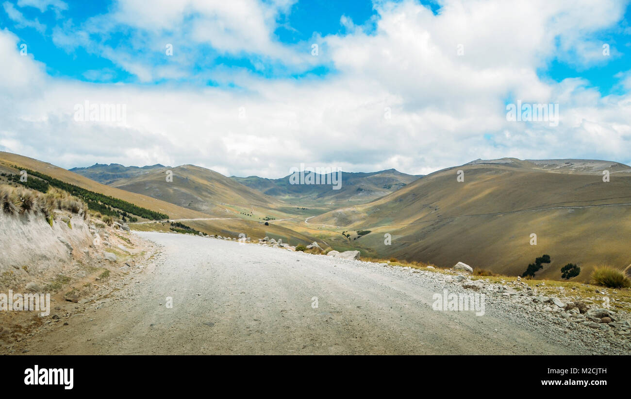 Andean landscape in Salinas de Guaranda, Bolivar province, Ecuador, above 4,000 metres Stock Photo