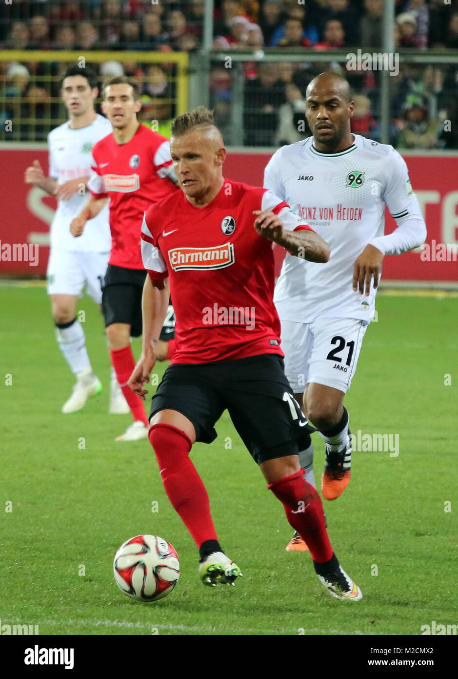 Jonathan Jonny SCHMID, Fußball-Bundesliga 14/15: 17. Spieltag, SC Freiburg  vs. Hannover 96 Stock Photo - Alamy
