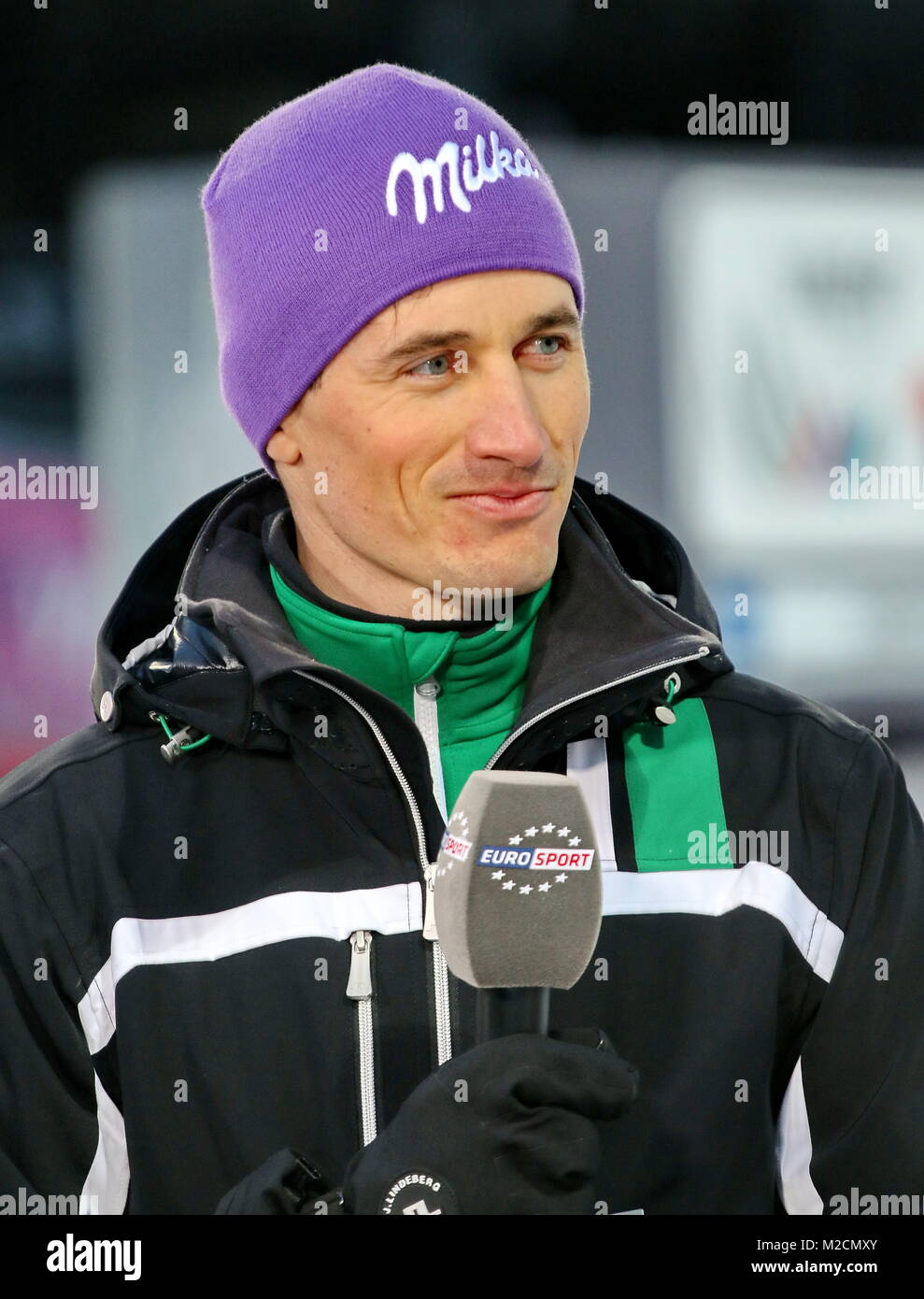 Martin SCHMITT, Experte, Eurosport, TV, Ex-Skispringer, Weltmeister, Qualfikation für 63. Vierschanzentournee Auftaktspringen Oberstdorf Stock Photo