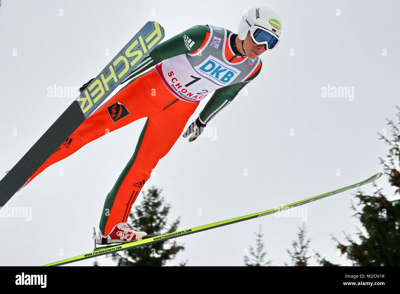 Ernest YAHIN (Russland) im Flug beim Schwarzwaldpokal Schonach Teamwettkampf Stock Photo