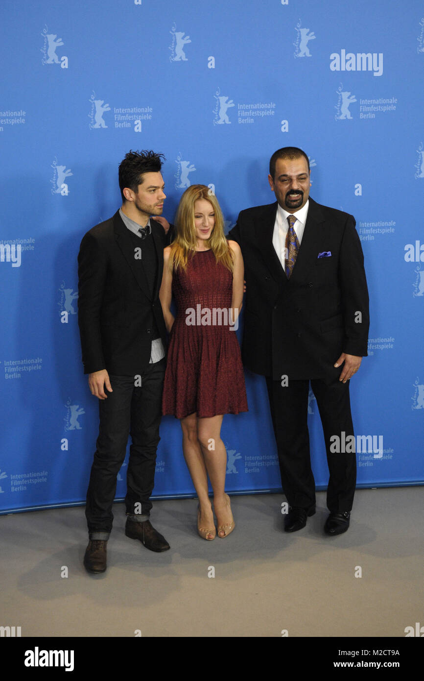 v.li.: Doninic COOPER, Ludivine SAGNIER, Dar SALIM beim Fotocall zum Film  "The Devil's Double" im Rahmen der 61.Berlinale in Berlin am 11.02.2011  Stock Photo - Alamy