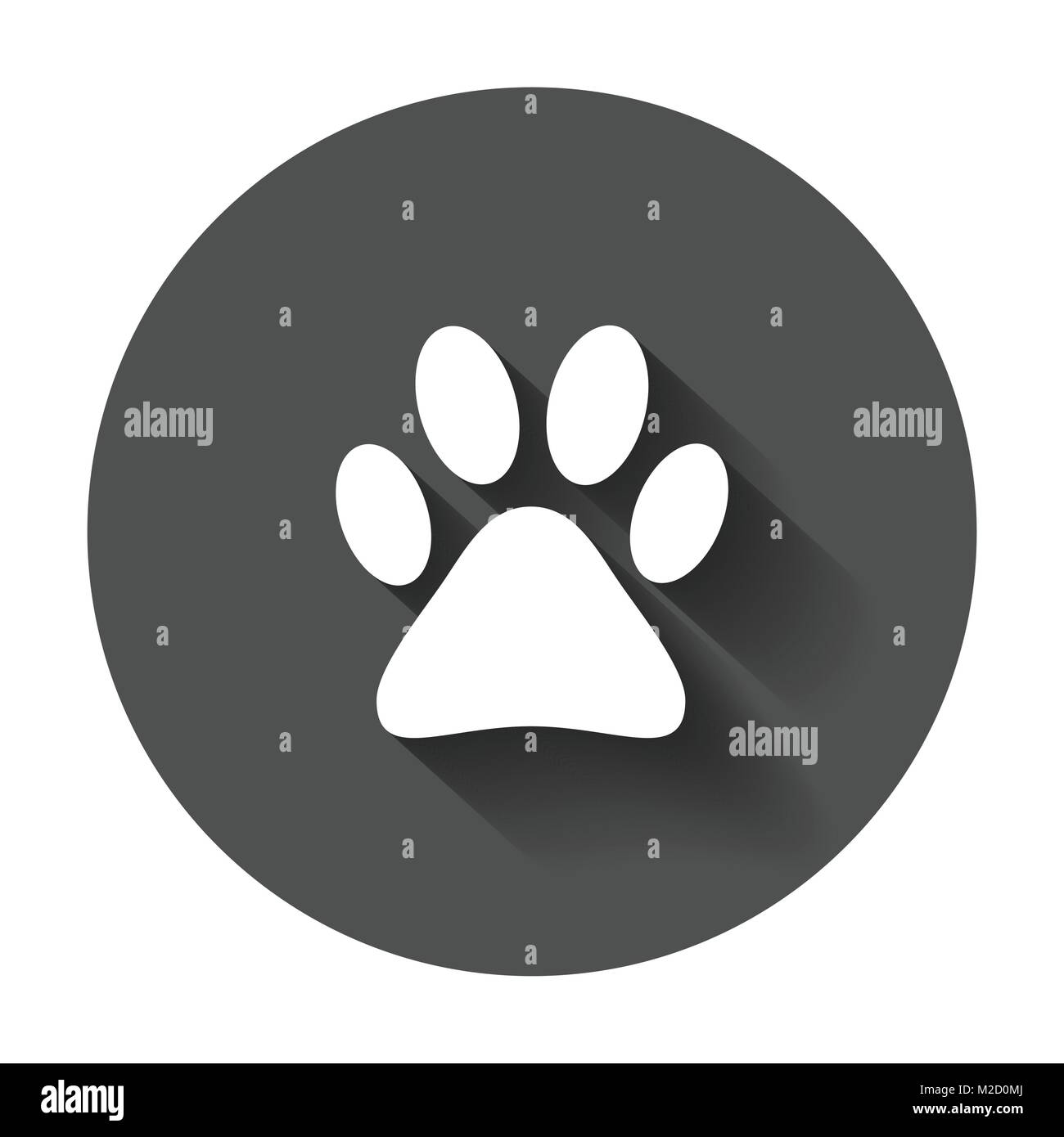 Tiger Dog Or Cat Set Paw Print Flat Icon For Animal Apps And