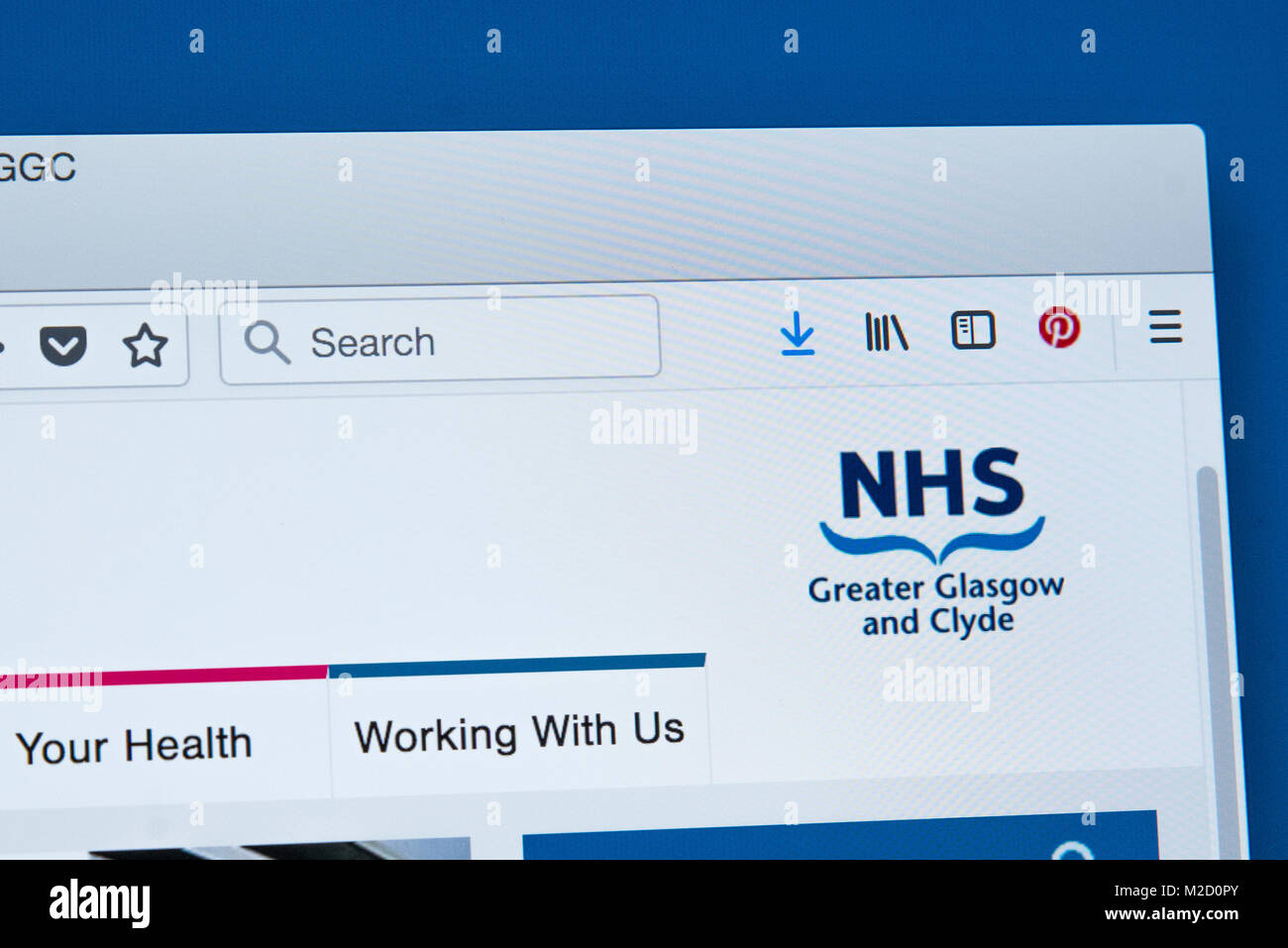 LONDON, UK JANUARY 15TH 2018 The homepage of the official website