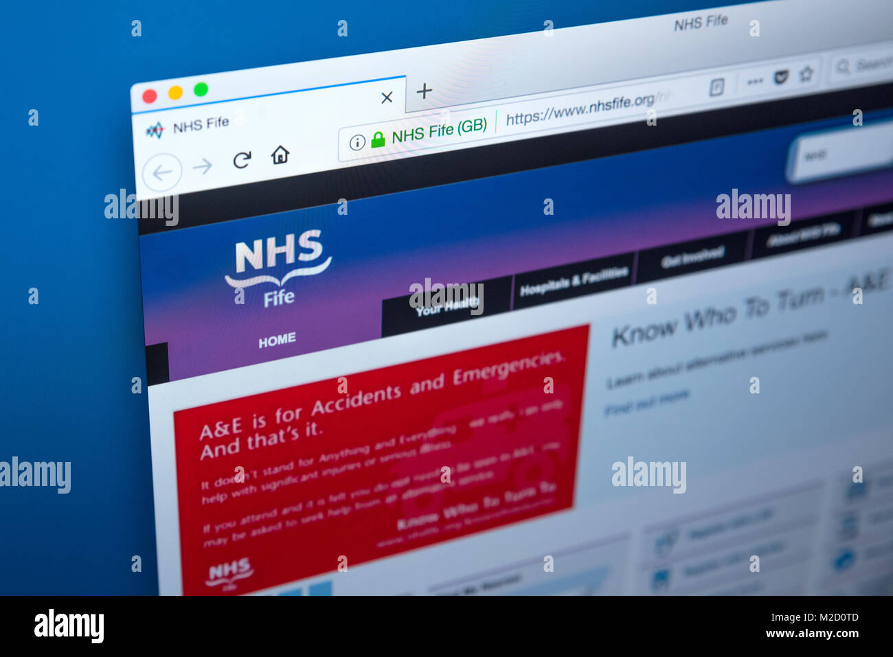 LONDON, UK JANUARY 15TH 2018 The homepage of the official website