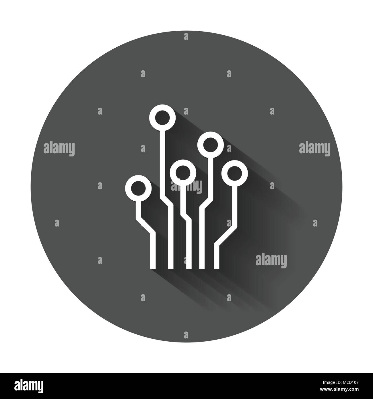 Circuit board icon. Technology scheme symbol flat vector illustration ...