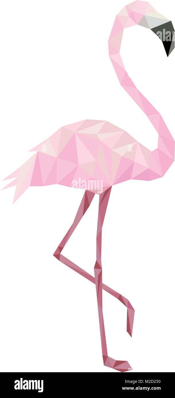 Pink low poly flamingo Stock Vector Image & Art - Alamy