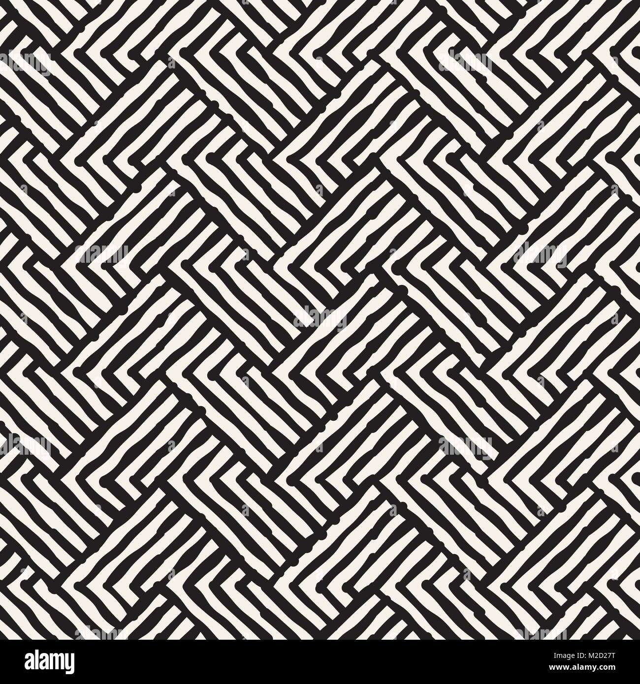 Seamless Abstract Hand Drawn Pattern Vector Freehand Lines Background Texture Ink Brush Strokes Simple Geometric Design Stock Vector Image Art Alamy