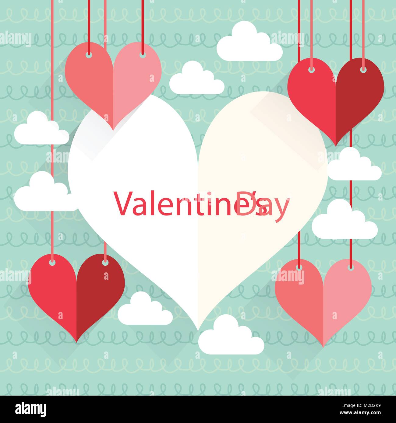 Valentines day. Red hearts Stock Vector Image & Art - Alamy