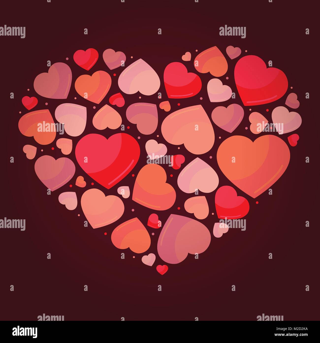 Valentines day. Red hearts Stock Vector Image & Art - Alamy